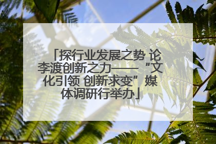探行业发展之势 论李渡创新之力——“文化引领 创新求变”媒体调研行举办