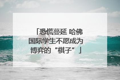 恐慌蔓延 哈佛国际学生不愿成为博弈的“棋子”