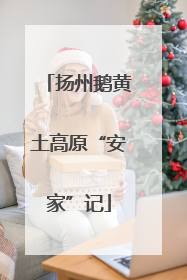 扬州鹅黄土高原“安家”记