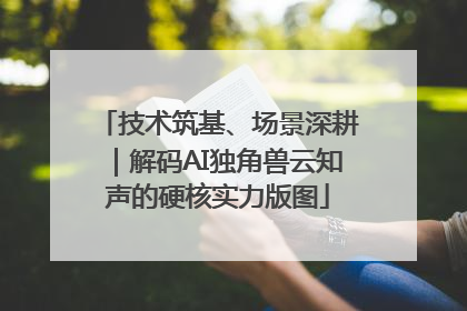 技术筑基、场景深耕｜解码AI独角兽云知声的硬核实力版图