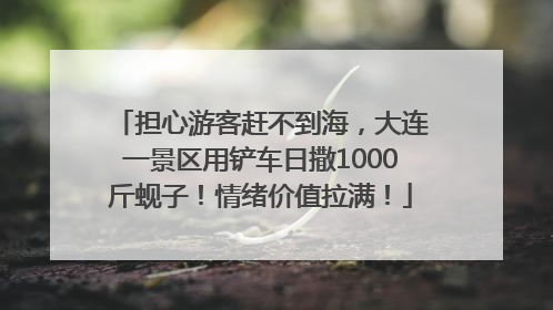 担心游客赶不到海，大连一景区用铲车日撒1000斤蚬子！情绪价值拉满！