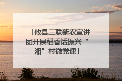 攸县三联新农宣讲团开展稻香话振兴“湘”村微党课