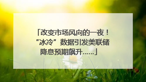 改变市场风向的一夜！“冰冷”数据引发美联储降息预期飙升……