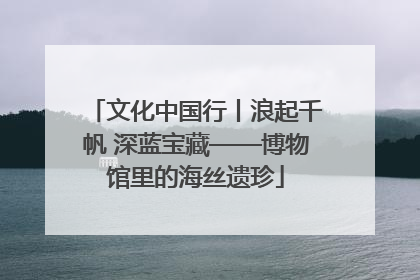 文化中国行丨浪起千帆 深蓝宝藏——博物馆里的海丝遗珍