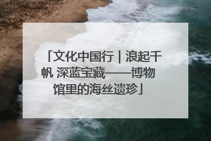 文化中国行｜浪起千帆 深蓝宝藏——博物馆里的海丝遗珍