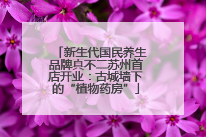 新生代国民养生品牌真不二苏州首店开业：古城墙下的“植物药房”