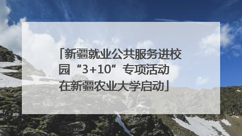 新疆就业公共服务进校园“3+10”专项活动在新疆农业大学启动