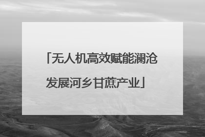 无人机高效赋能澜沧发展河乡甘蔗产业