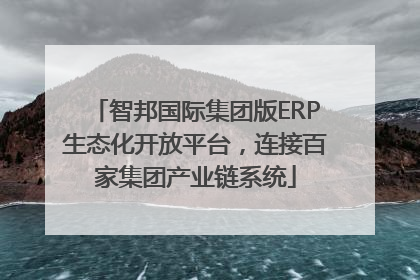 智邦国际集团版ERP生态化开放平台，连接百家集团产业链系统