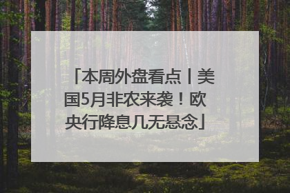 本周外盘看点丨美国5月非农来袭！欧央行降息几无悬念