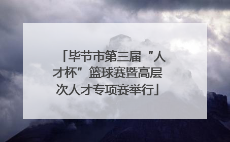 毕节市第三届“人才杯”篮球赛暨高层次人才专项赛举行