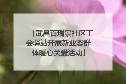武昌百瑞景社区工会驿站开展新业态群体暖心关爱活动