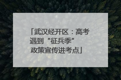 武汉经开区：高考遇到“征兵季”  政策宣传进考点