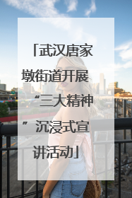 武汉唐家墩街道开展“三大精神”沉浸式宣讲活动