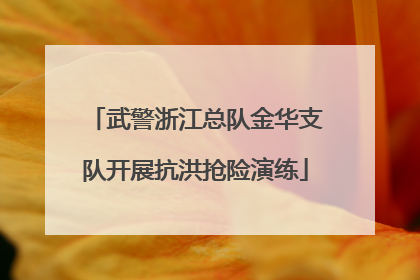 武警浙江总队金华支队开展抗洪抢险演练