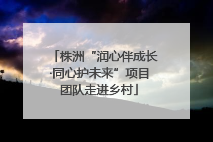株洲“润心伴成长·同心护未来”项目团队走进乡村
