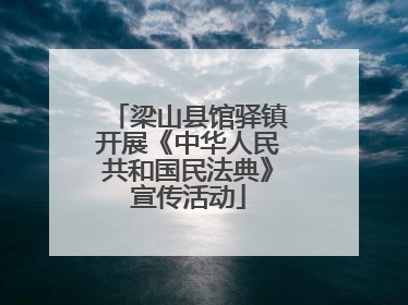 梁山县馆驿镇开展《中华人民共和国民法典》宣传活动