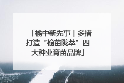 榆中新先事｜多措打造“榆苗陇萃”四大种业育苗品牌