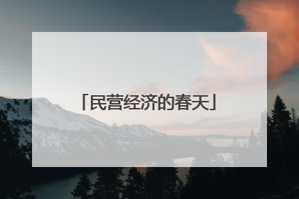 民营经济的春天
