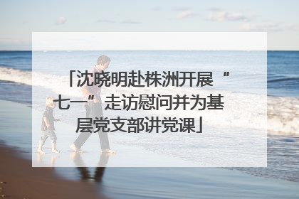 沈晓明赴株洲开展“七一”走访慰问并为基层党支部讲党课