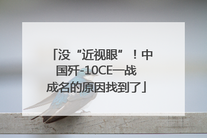 没“近视眼”！中国歼-10CE一战成名的原因找到了