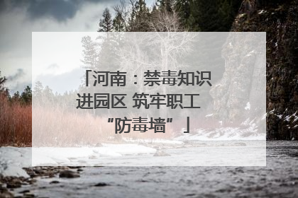 河南：禁毒知识进园区 筑牢职工“防毒墙”