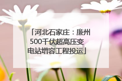 河北石家庄：廉州500千伏超高压变电站增容工程投运