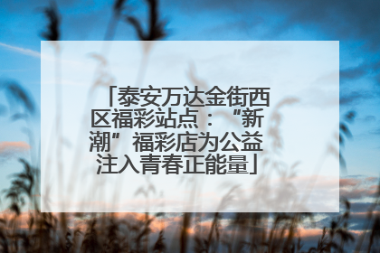 泰安万达金街西区福彩站点：“新潮”福彩店为公益注入青春正能量