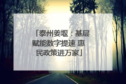 泰州姜堰：基层赋能数字提速 惠民政策进万家