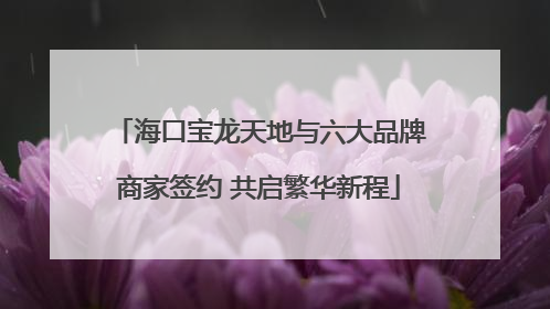 海口宝龙天地与六大品牌商家签约 共启繁华新程
