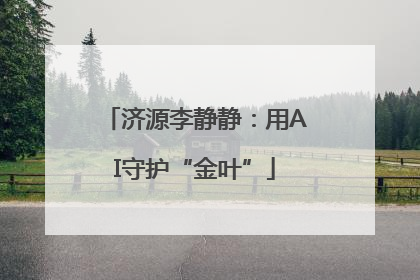济源李静静：用AI守护“金叶”