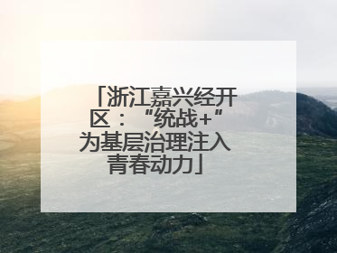 浙江嘉兴经开区：“统战+”为基层治理注入青春动力