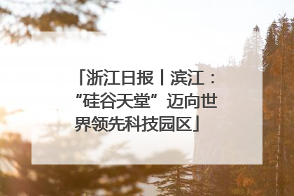 浙江日报丨滨江：“硅谷天堂”迈向世界领先科技园区