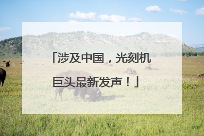 涉及中国，光刻机巨头最新发声！