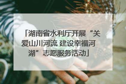 湖南省水利厅开展“关爱山川河流 建设幸福河湖”志愿服务活动