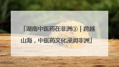 湖南中医药在非洲③｜跨越山海，中医药文化浸润非洲