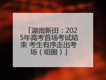 湖南新田：2025年高考首场考试结束 考生有序走出考场（组图）