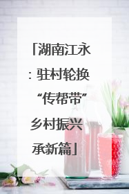 湖南江永：驻村轮换“传帮带” 乡村振兴承新篇
