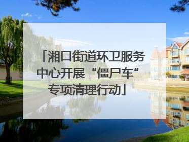 湘口街道环卫服务中心开展“僵尸车”专项清理行动