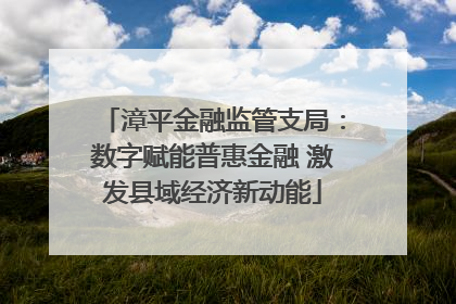 漳平金融监管支局：数字赋能普惠金融 激发县域经济新动能