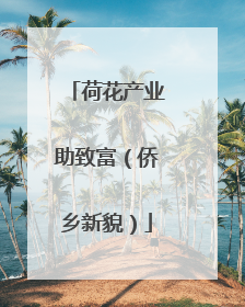 荷花产业助致富（侨乡新貌）
