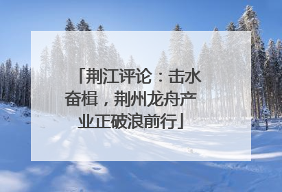 荆江评论：击水奋楫，荆州龙舟产业正破浪前行