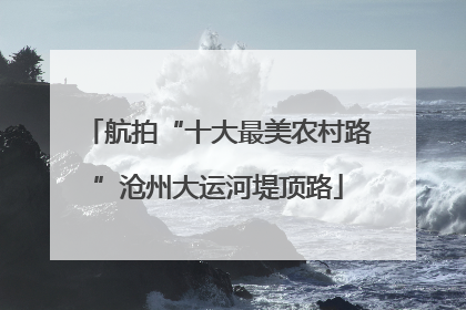 航拍“十大最美农村路”沧州大运河堤顶路