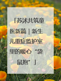 苏沭共筑童医新篇｜新生儿重症监护室里的暖心“袋鼠抱”