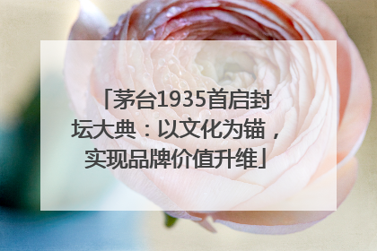 茅台1935首启封坛大典：以文化为锚，实现品牌价值升维