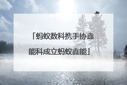 蚂蚁数科携手协鑫能科成立蚂蚁鑫能