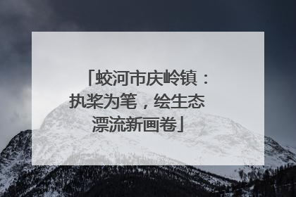 蛟河市庆岭镇：执桨为笔，绘生态漂流新画卷