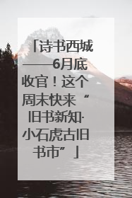 诗书西城——6月底收官！这个周末快来“旧书新知·小石虎古旧书市”