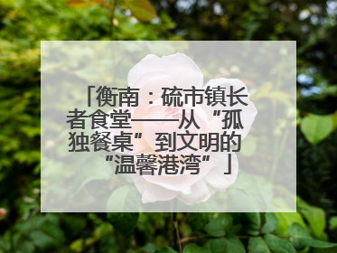 衡南：硫市镇长者食堂——从“孤独餐桌”到文明的“温馨港湾”