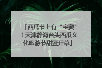 西瓜节上有“宝藏”！天津静海台头西瓜文化旅游节甜蜜开幕
